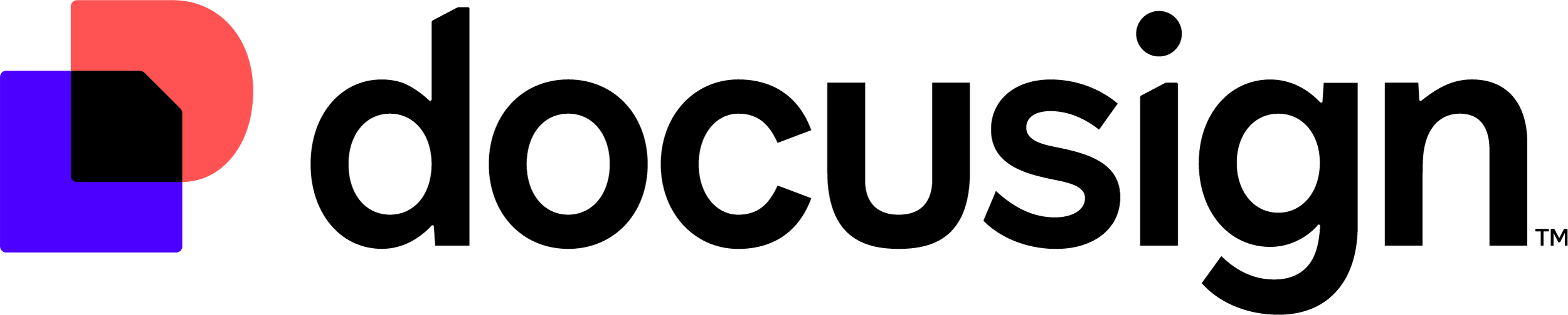 DocuSign Logo Black Lettering White Background